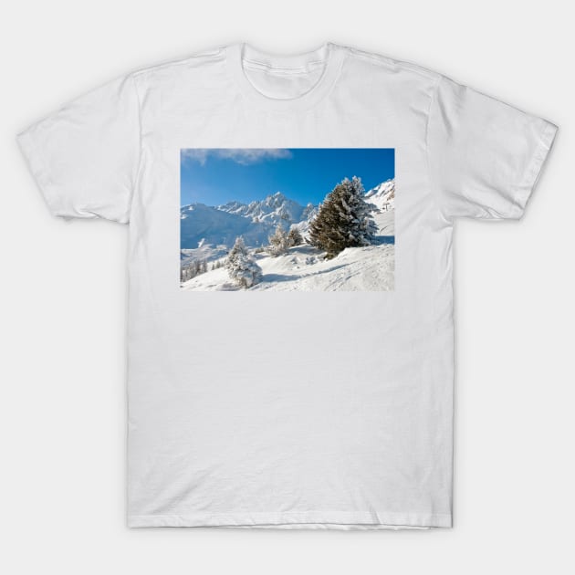 Courchevel 1850 3 Valleys French Alps France T-Shirt by AndyEvansPhotos